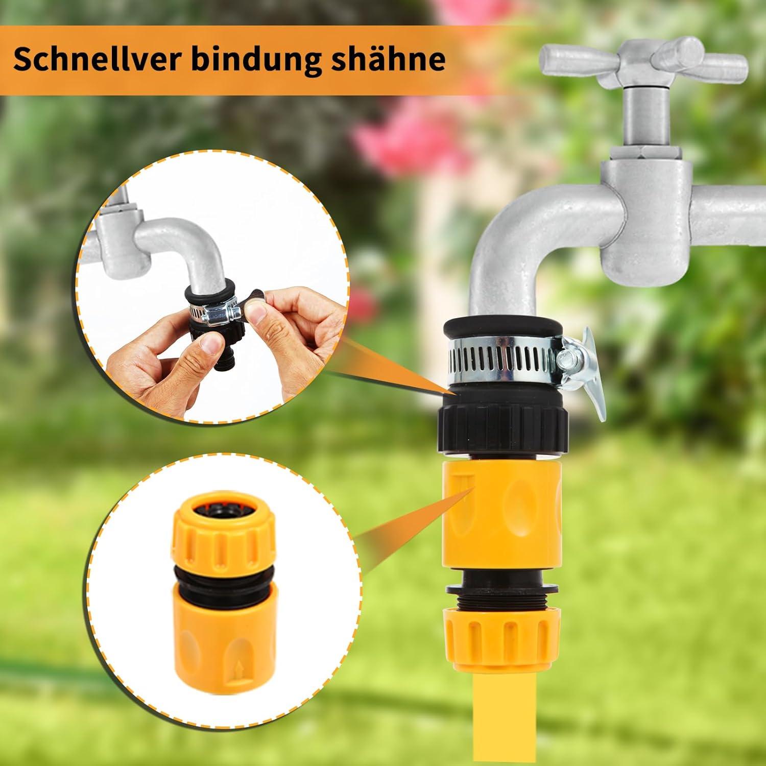 Schlauchverbinder Set 1/2 Zoll Gardena 16tlg inkl. Wasserstop Y-Stück