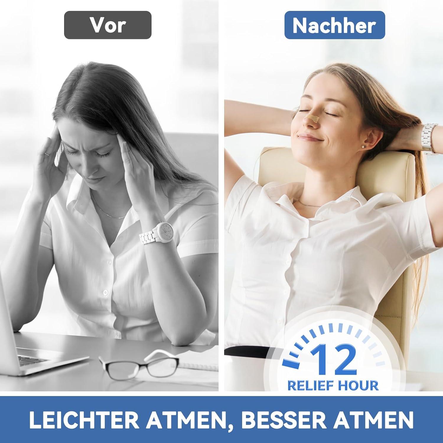 AnjoCare Nasenpflaster 50 Stück gegen Schnarchen & Nasenverstopfung