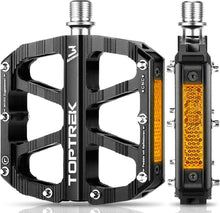 Toptrek Fahrradpedale StVZO Zugelassen Aluminium MTB Pedale Schwarz