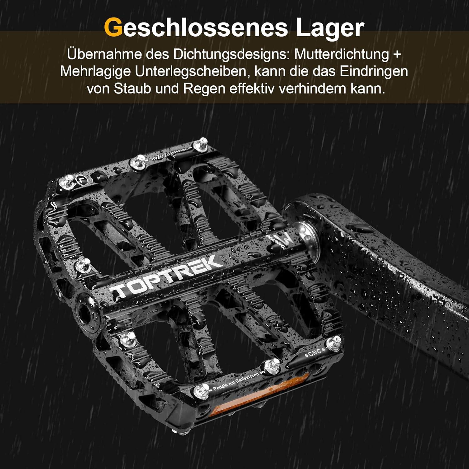 Fahrradpedale StVZO Zugelassen Reflektoren Aluminium MTB Pedale