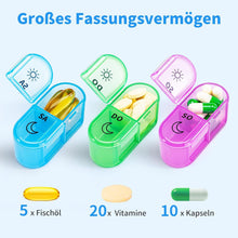 Tablettenbox 7 Tage Pillendose 14 Fächer Medikamentenbox