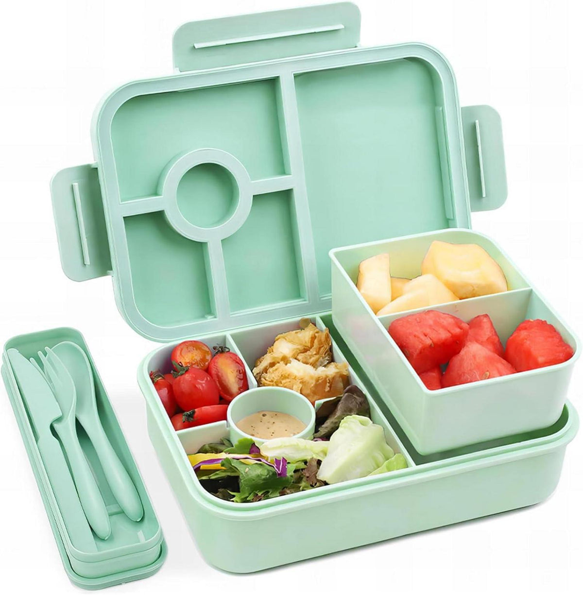 Brotdose Lunchbox Kinder Auslaufsicher Bento Box mit Besteckset