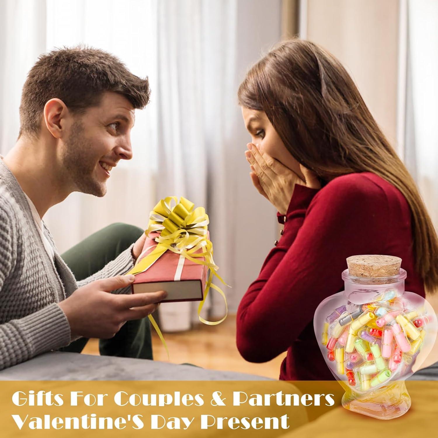 Liebesbotschaften in Flasche - Romantisches Partner Geschenk für Jahrestag & Hochzeitstag