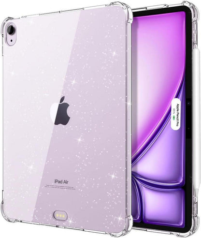 iPad Air 11 Zoll Hülle Klar Transparent TPU Schutzhülle Glitzer