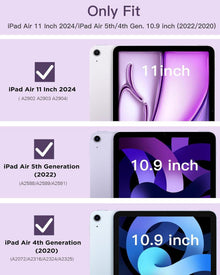 TiMOVO iPad Air 11 Hülle 2024 - Transparente TPU Schutzhülle