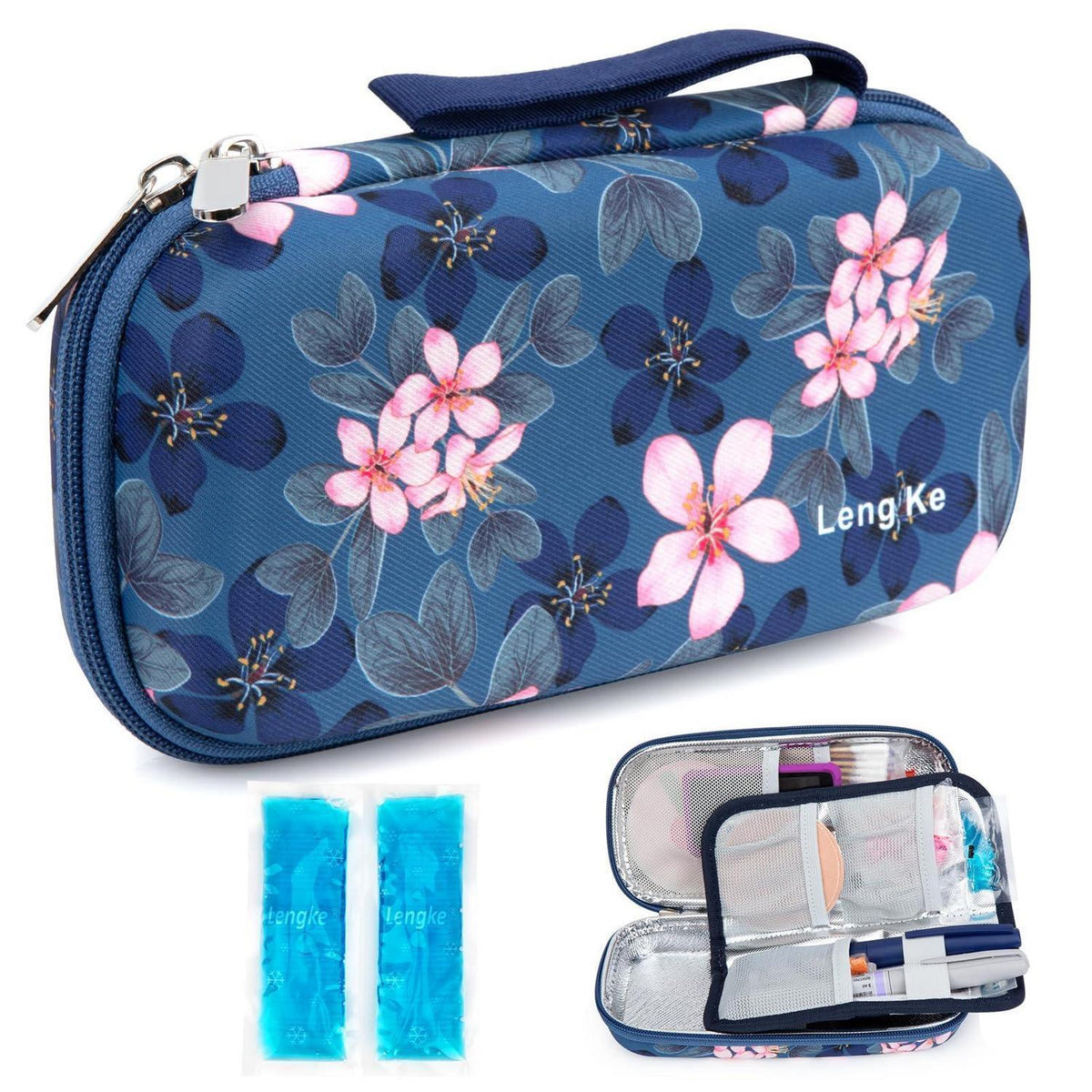 Insulinkühltasche Reise Diabetiker Tasche mit 2 Kühlakkus