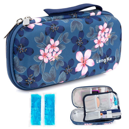 Insulinkühltasche Reise Diabetiker Tasche mit 2 Kühlakkus