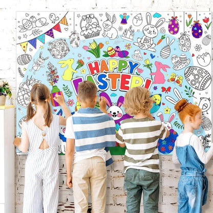 Ostern Ausmaltischdecke & 12 Farbstifte Papier Tischdecke Ausmalen Kinder