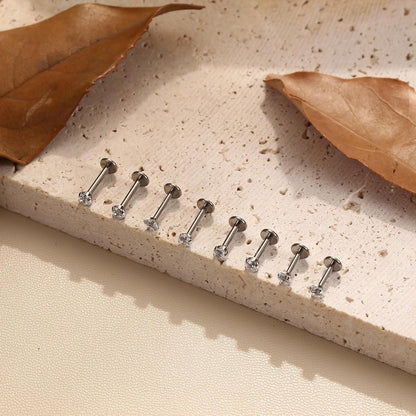 Titan Piercing Set 18G/16G – Labret, Lippen, Nasen, Ohrstecker