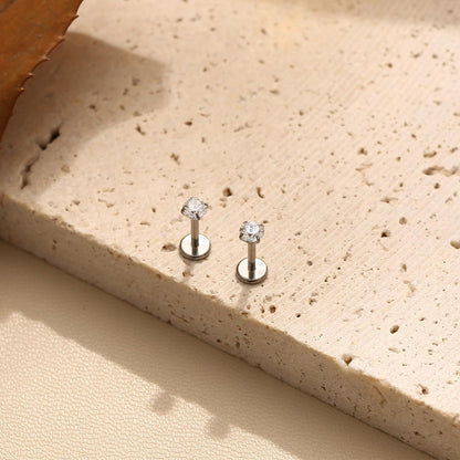 Titan Piercing Set 18G/16G – Labret, Lippen, Nasen, Ohrstecker