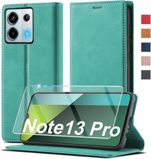 Handyhülle Xiaomi Redmi Note 13 Pro 5G Leder Schutzhülle Grün