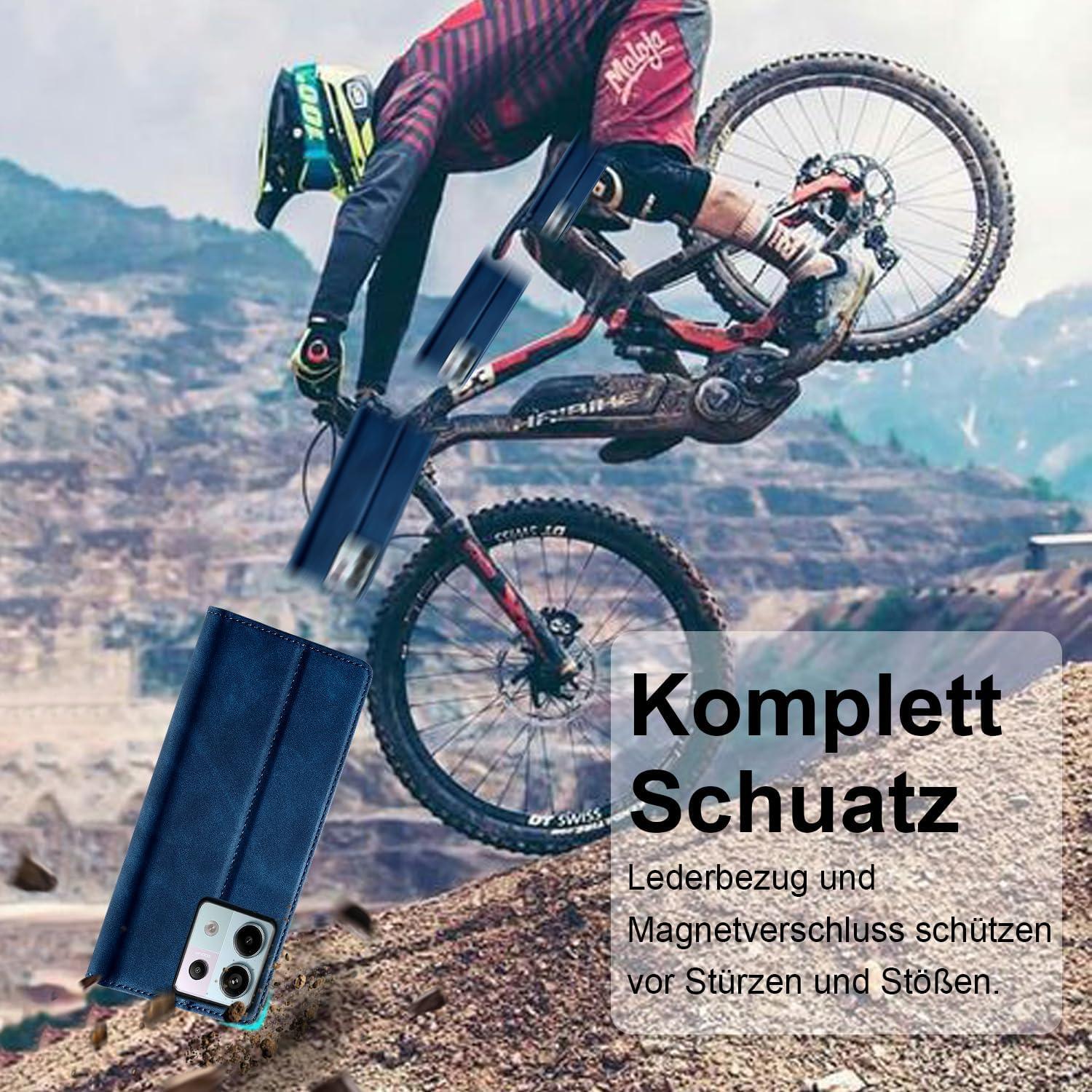 Handyhülle für Xiaomi Redmi Note 13 Pro 5G Leder Klapphülle mit Standfunktion