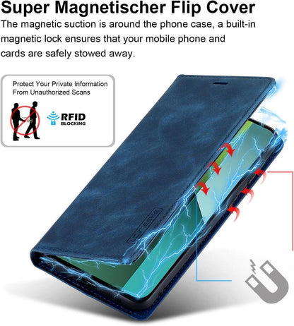 Handyhülle Xiaomi Redmi Note 13 Pro 5G Leder Flip Wallet Case Blau