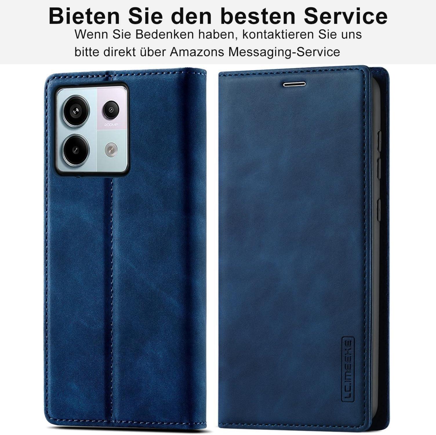Handyhülle für Xiaomi Redmi Note 13 Pro 5G Leder Klapphülle mit Standfunktion