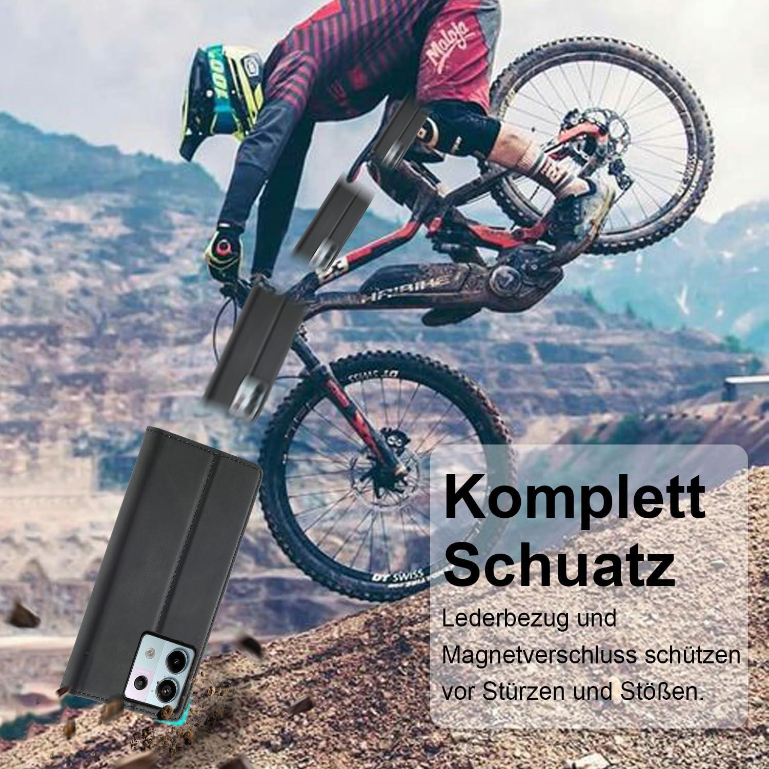 Schwarze Klapphülle für Xiaomi Redmi Note 13 Pro 5G Poco X6