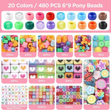 Funtopia Pony Perlen Set für Kinder Mädchen - 1000+ Stück