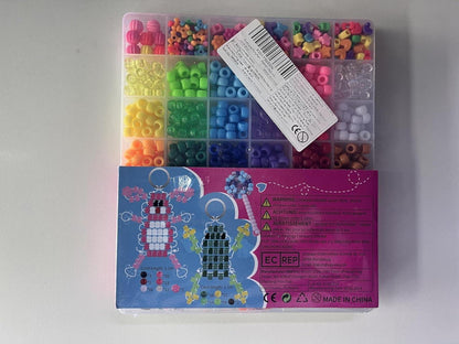 Funtopia Pony Perlen Set für Kinder Mädchen, Auffädeln 20 Farben, Schmuck Basteln