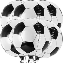 6 Stück Fußball Luftballons 22 Zoll Schwarz Weiß 4D Fussball