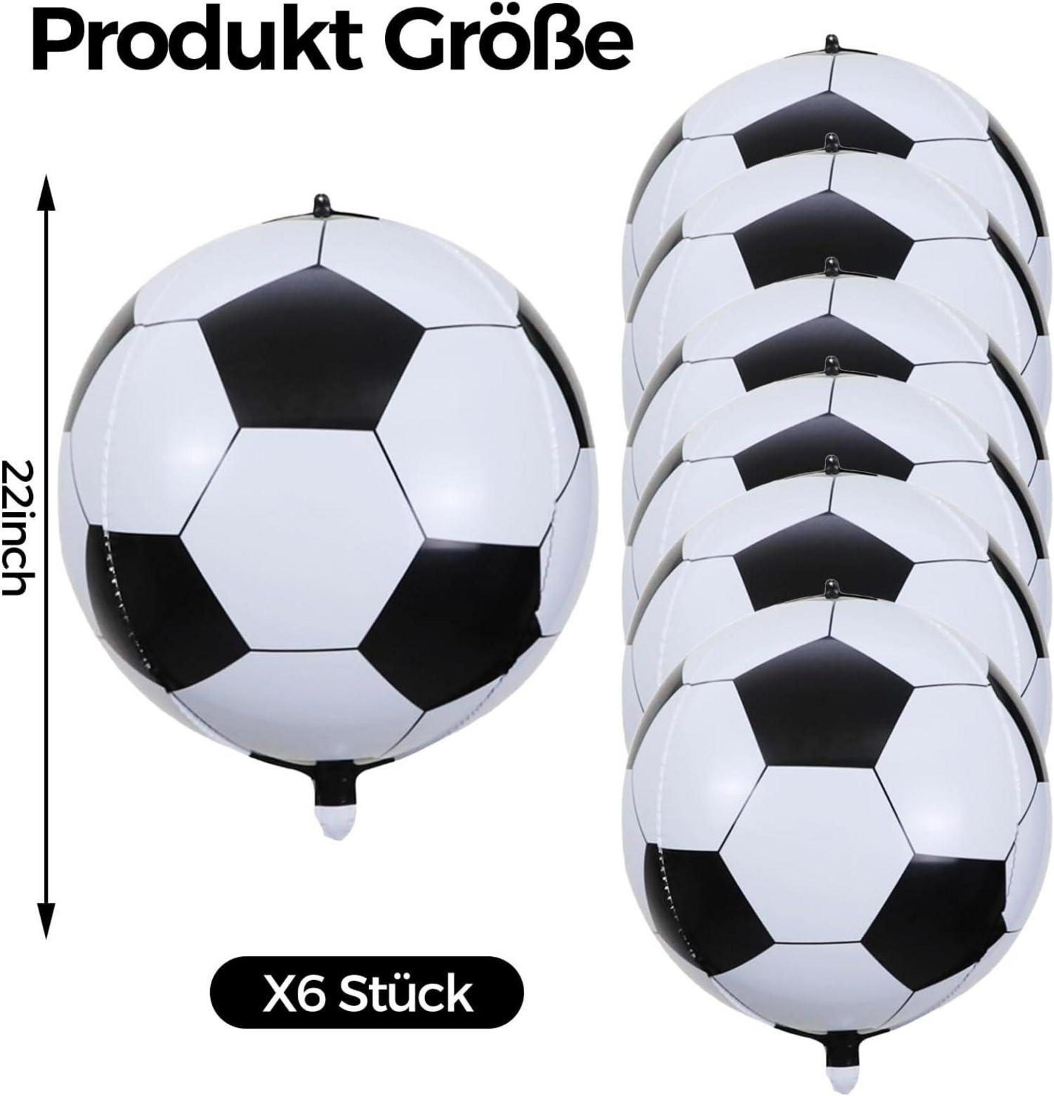 6 Stück 22 Zoll Fußball Luftballons Geburtstag Deko für