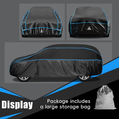 Auto Hagelschutzplane SUV Jeep 4x4 465x185x170cm Wasserdicht Schwarz