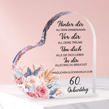 Acrylplakette Geschenk 60. Geburtstag Frau Mann 1964 - Deko Block