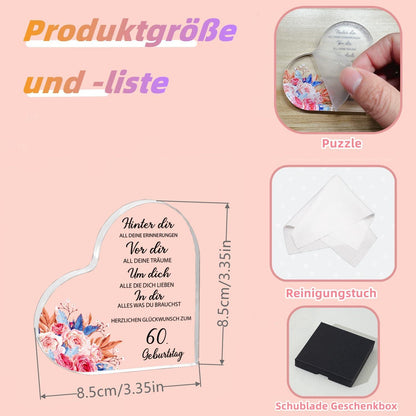 Acrylplakette Geschenk 60 Geburtstag Frau Mann 1964 - Deko