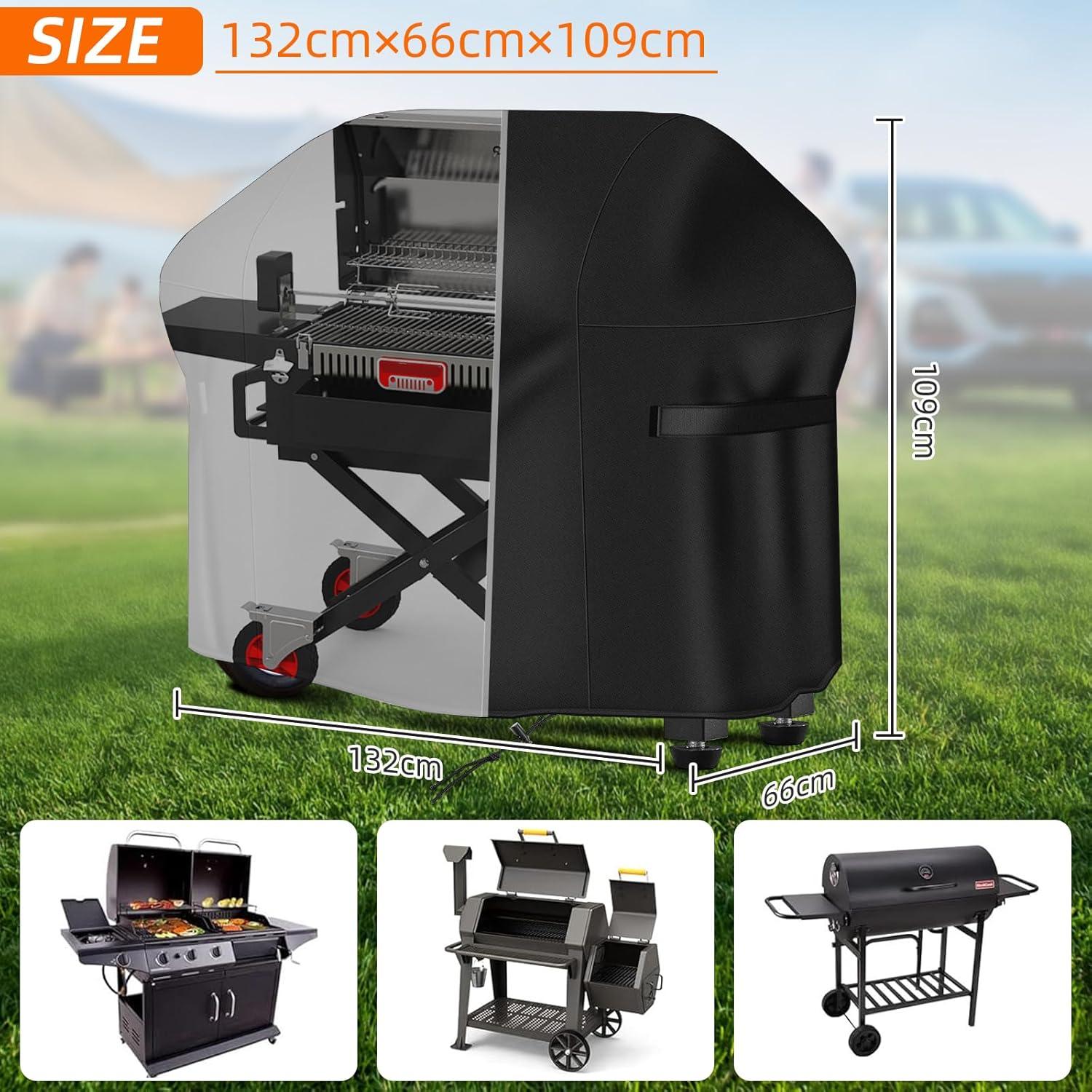 Grillabdeckung Weber BBQ 132x66x109cm Wetterfest Schwarz