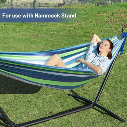 Hängematte Outdoor Camping Baumwolle 230x150CM Tragbar Blau