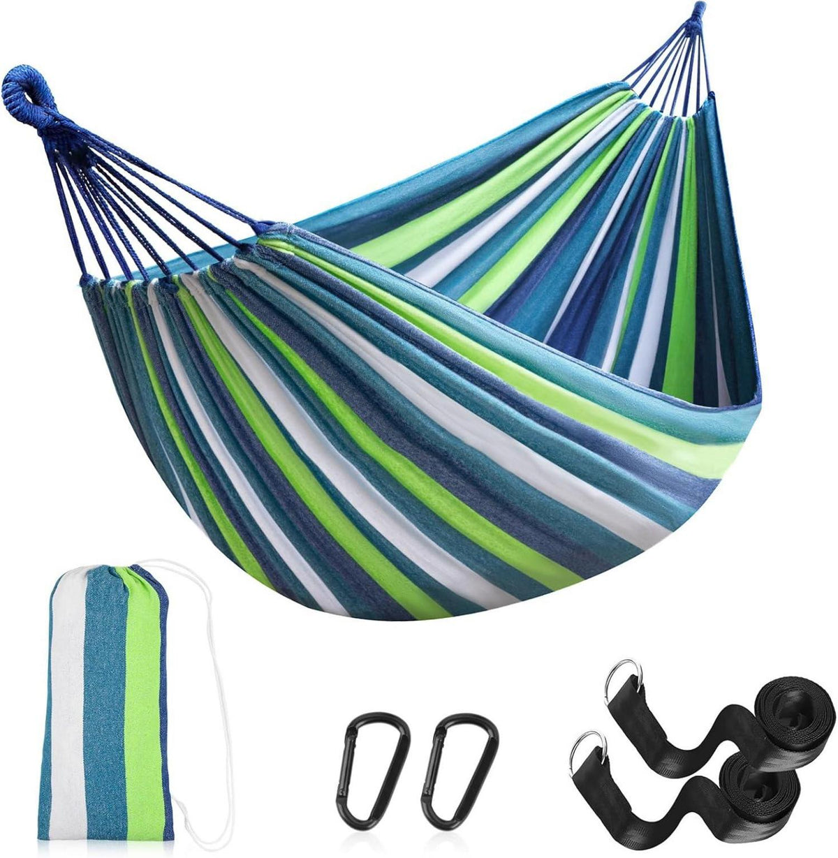 Hängematte Outdoor Camping Poly-Baumwolle 230 x 150CM Blau