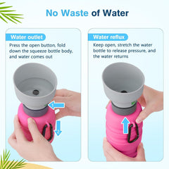 Pecute Faltbare Hundewasserflasche für Unterwegs - Sicher & Ungiftig