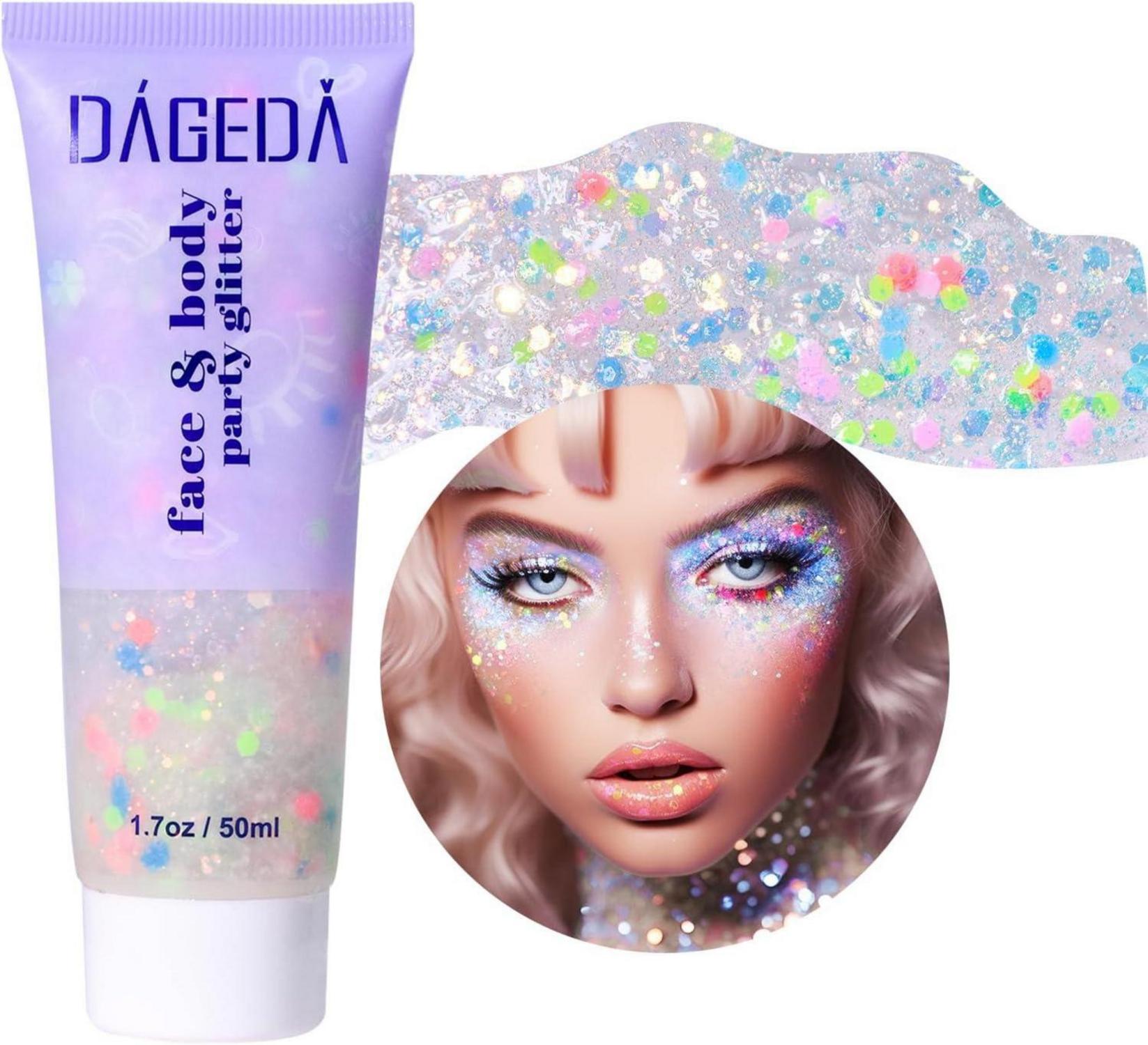 Glitter Gel Sequins Shimmer Body Face Chunky Holographic Festival