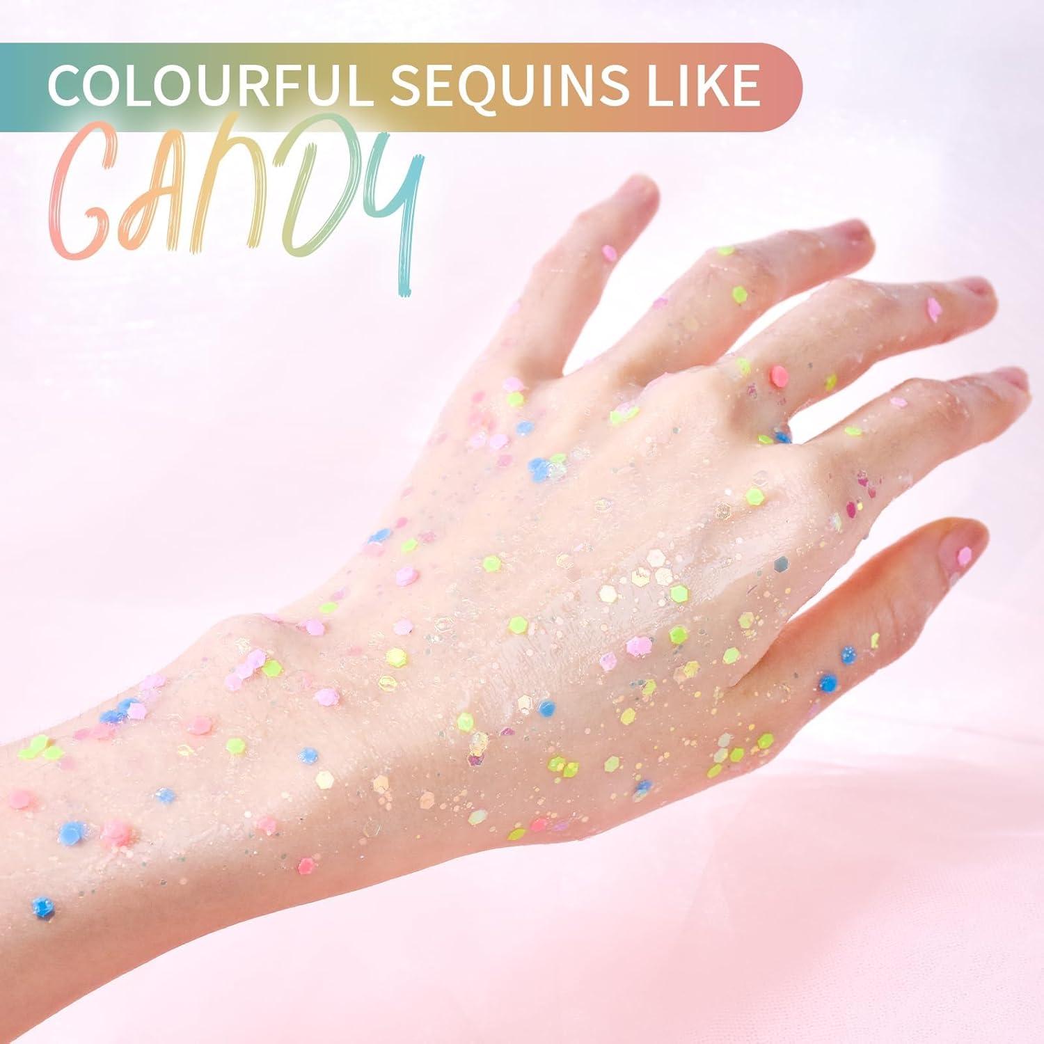 Glitter Gel Sequins Shimmer Body Face Chunky Holographic Festival