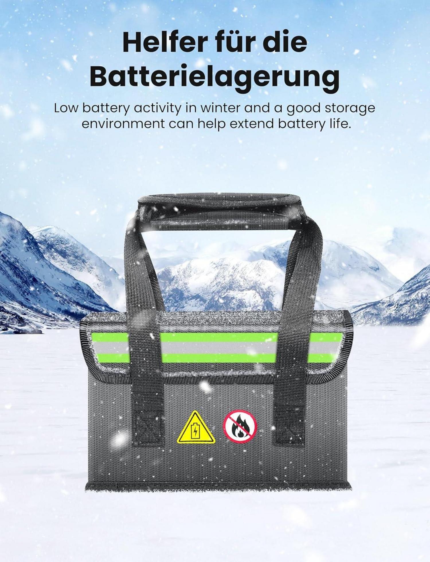 Lipo Safe Bag Feuerfeste Tasche reflektierend Meerblau 100% Baumwolle