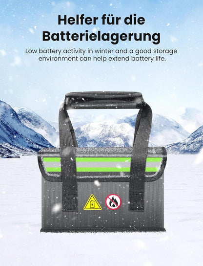 Lipo Safe Bag Feuerfeste Tasche reflektierend Meerblau 100% Baumwolle