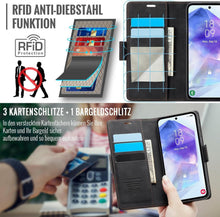 Samsung Galaxy A55 5G Handyhülle Flip Case Schwarz RFID