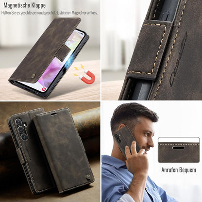Samsung Galaxy A35 5G Handyhülle Klappbar PU Lederhülle RFID Schutz Standfunktion Tasche