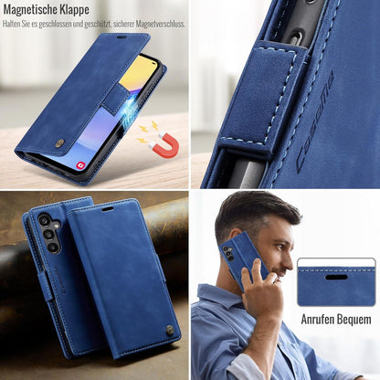 Handyhülle Samsung Galaxy A15 Klapphülle RFID Schutz Blau