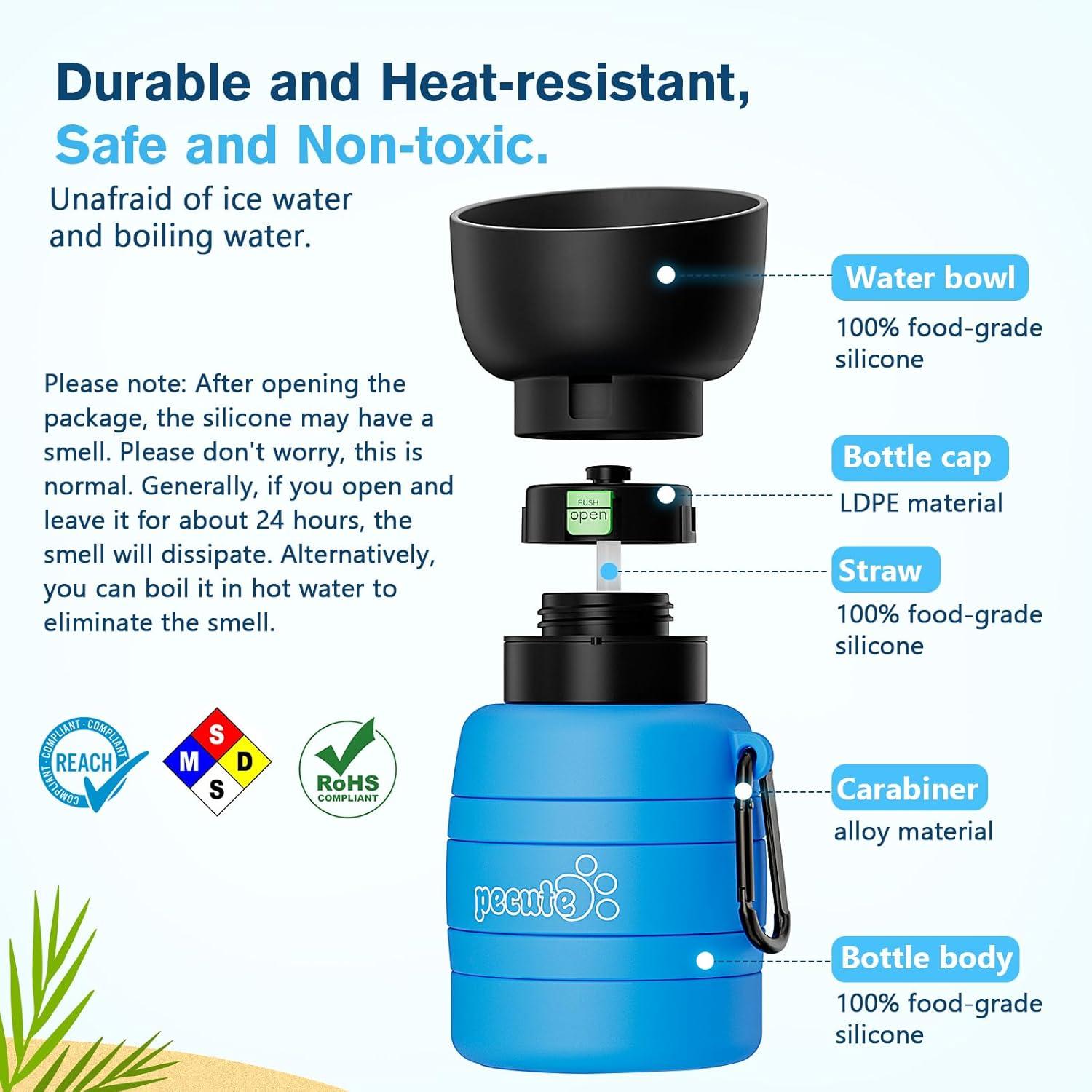 Hundewasserflasche Faltbare Trinkflasche Hunde Unterwegs Hydriert