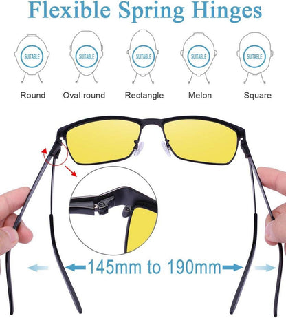 Polarisierte Herren Sonnenbrille Metallrahmen UV 400 Sportbrille 58mm