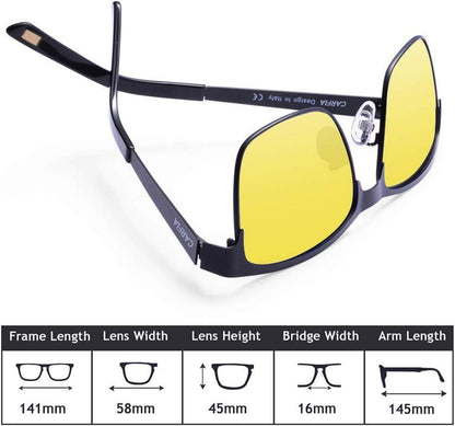 Polarisierte Herren Sonnenbrille Metallrahmen UV 400 Sportbrille 58mm