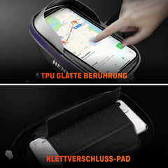Fahrrad Handytasche wasserdicht IPX5 mit TPU Touchscreen für 7 Zoll Smartphone