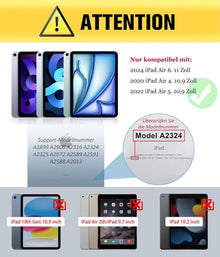 DLveer iPad Air 6. Generation 11 Zoll Hülle DenimSchwarz