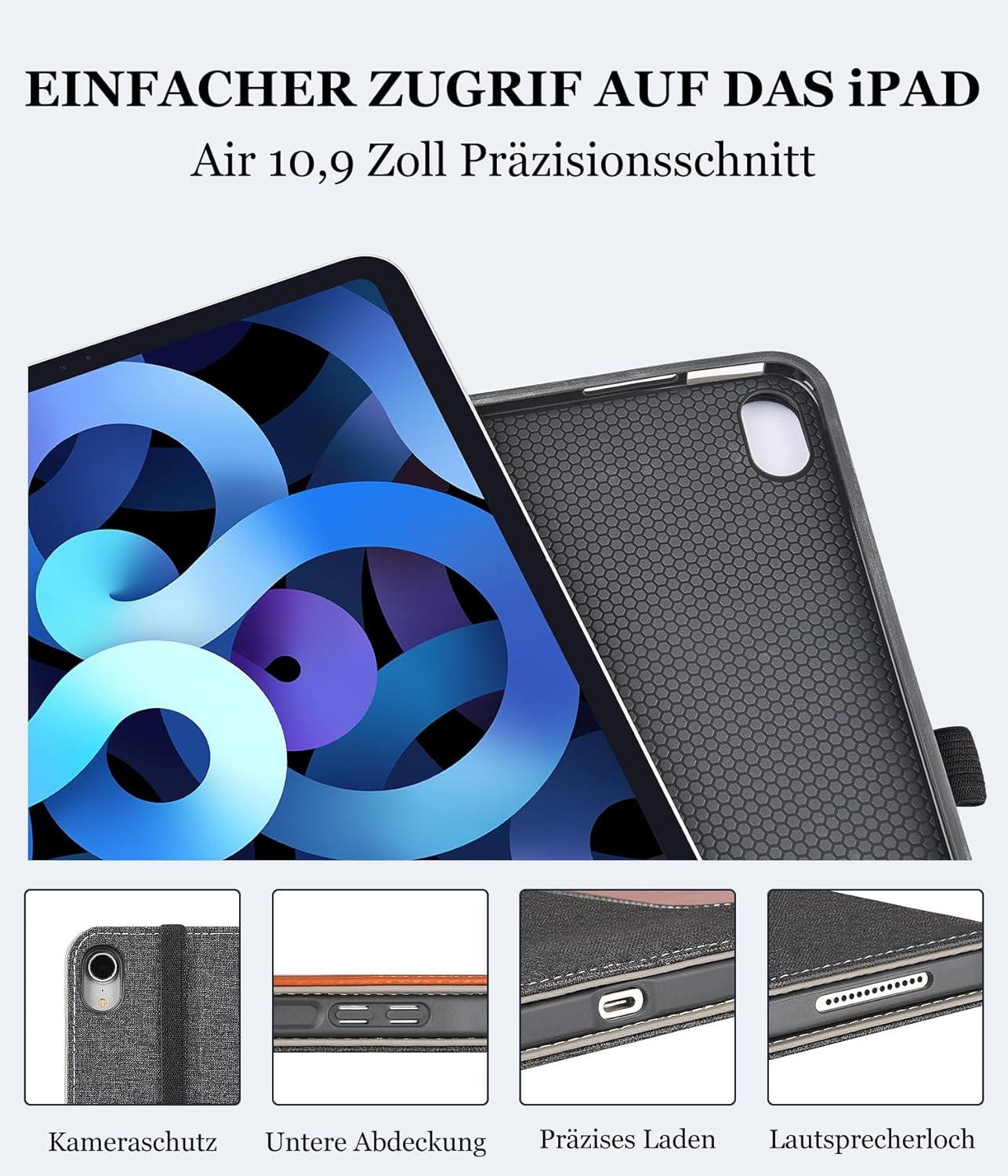 iPad Air 6. Generation 11 Zoll M2 Hülle DenimSchwarz