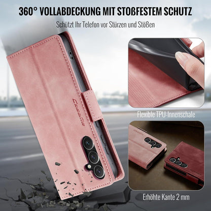 Schutzhülle Samsung Galaxy A35 5G RFID Schutz Klappbar PU Leder Rosa