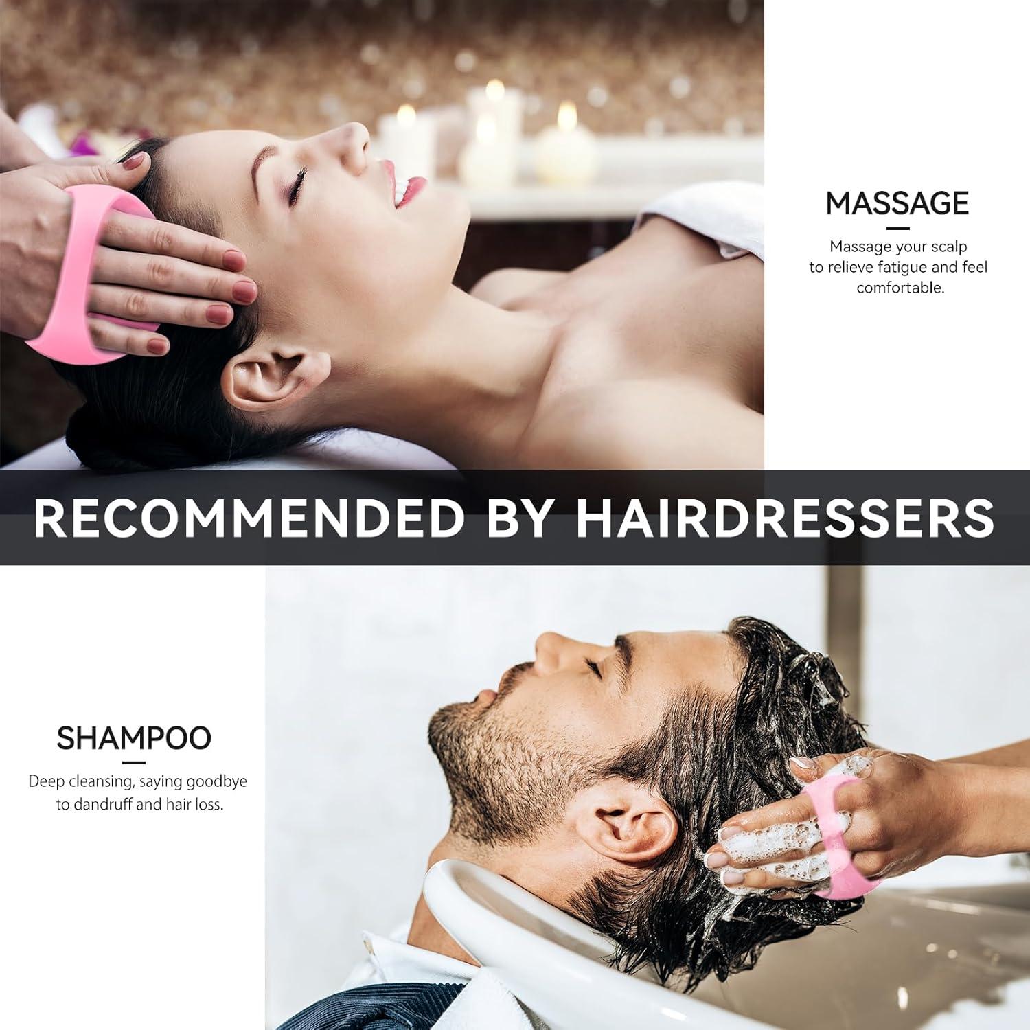 Kopfmassage-Bürste Silikon Haar Scalp Massager Shampoo-Bürste