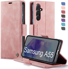 Samsung Galaxy A55 5G Handyhülle Klappbar PU Lederhülle RFID Schutz