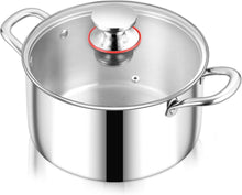 3-Lagen Edelstahl Kochtopf 3,3L Induktion Glasdeckel 20cm