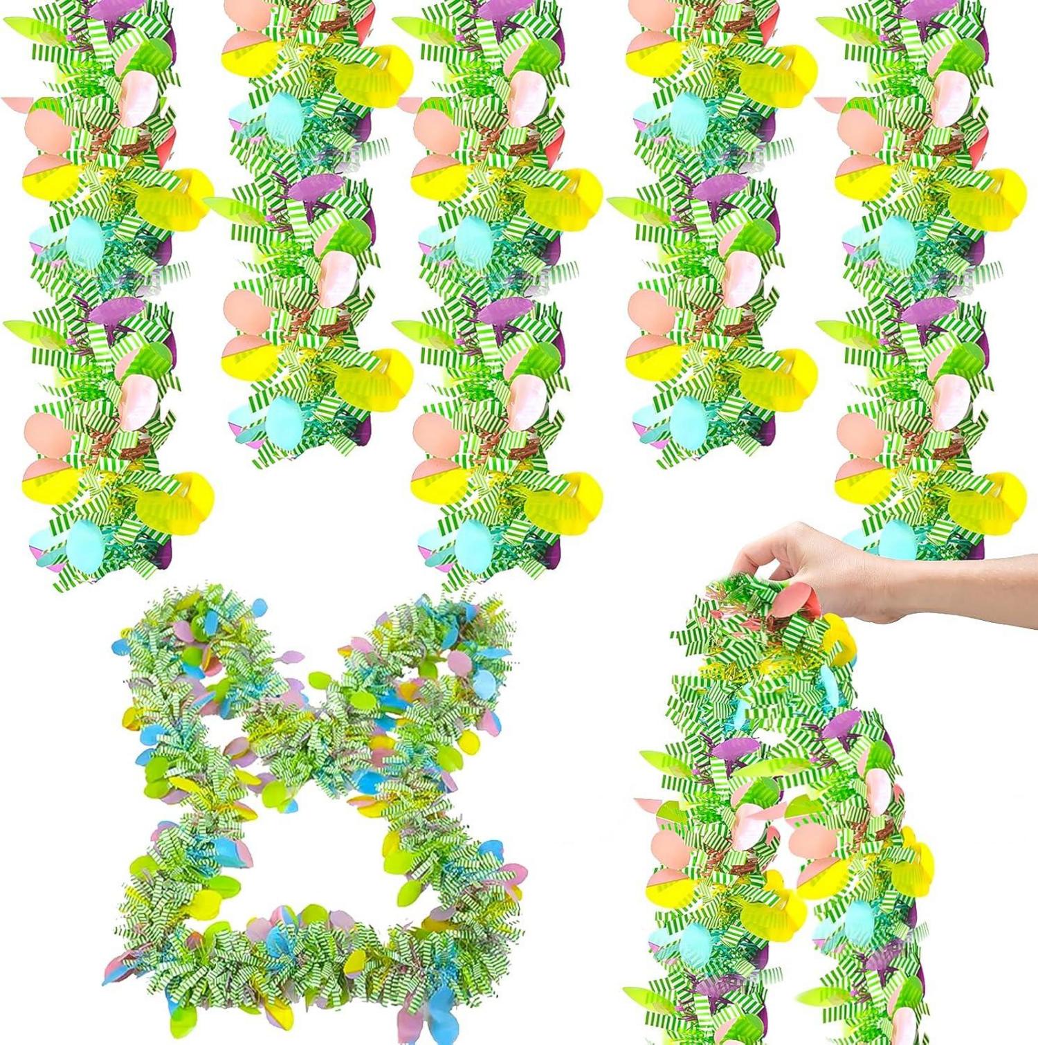 10M Ostern Girlanden Künstliche Blumenkranz Konfetti Lametta