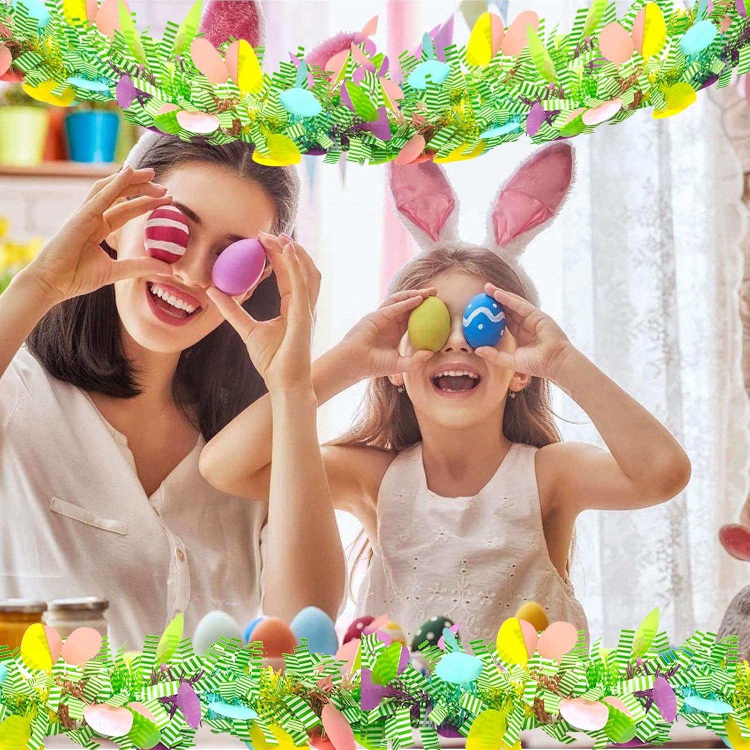 10m Ostern Girlanden Blumenkranz DIY Deko Lametta 5er Set Frühling Festlich