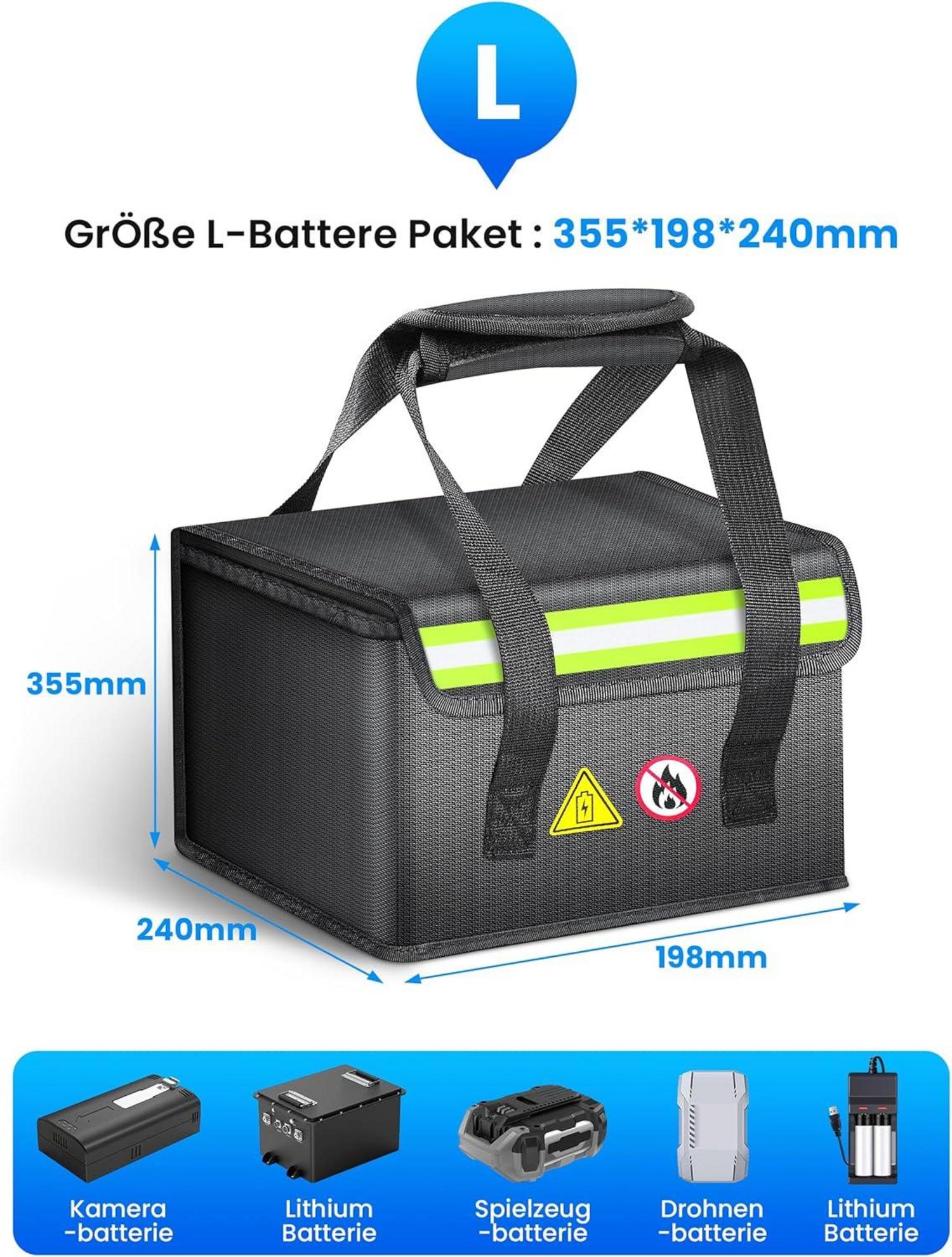 COICER Lipo Safe Bag Feuerfeste Tasche mit Ladeanschluss
